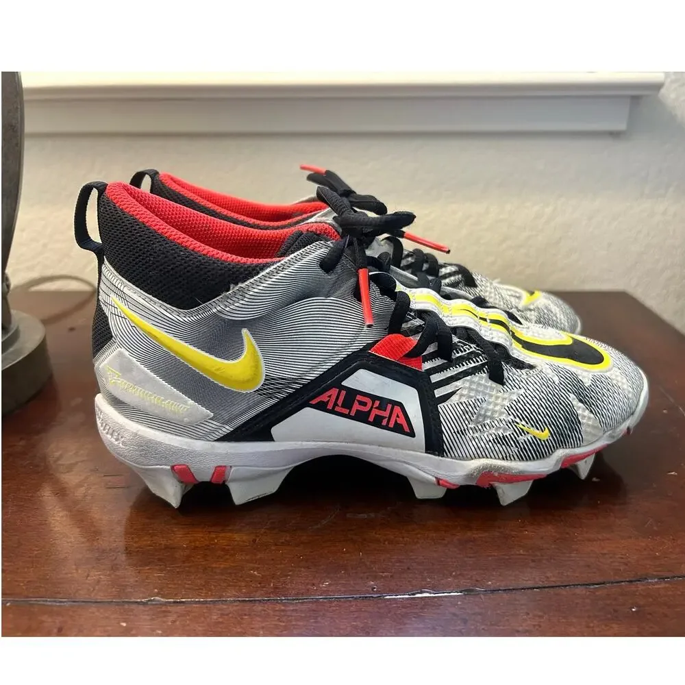 Nike Alpha Menace 3 Shark Russell Wilson Football Cleats Youth 5.5Y White Volt